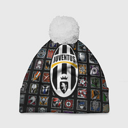 Шапка c помпоном Juventus ачивки паттерн