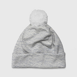 Шапка с помпоном Снег сугробы, цвет: 3D-белый