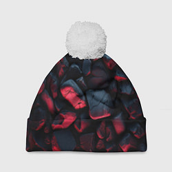 Шапка c помпоном Камни