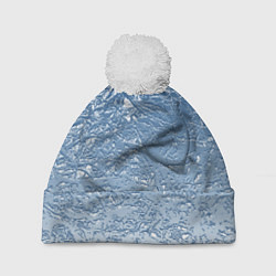 Шапка с помпоном Налипший снег, цвет: 3D-белый