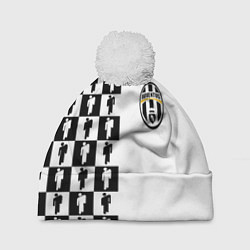 Шапка c помпоном Ювентус паттерн люди