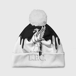 Шапка c помпоном Ливерпуль разводы красок