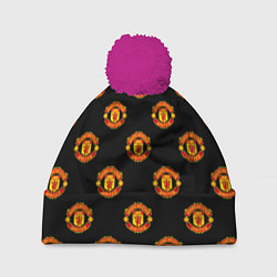 Шапка c помпоном Manchester United Pattern