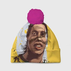 Шапка с помпоном Ronaldinho Art, цвет: 3D-малиновый