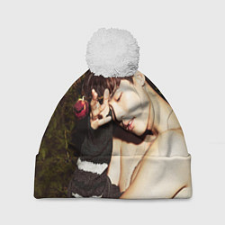 Шапка с помпоном Lee Jong Hyun, цвет: 3D-белый