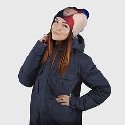 Шапка с помпоном Kim JaeJoong, цвет: 3D-тёмно-синий — фото 2