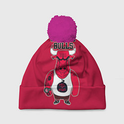 Шапка c помпоном Chicago bulls