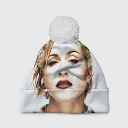 Шапка с помпоном Мадонна, цвет: 3D-белый