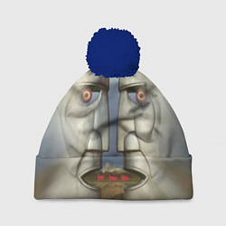 Шапка с помпоном Pink Floyd The division bell, цвет: 3D-тёмно-синий