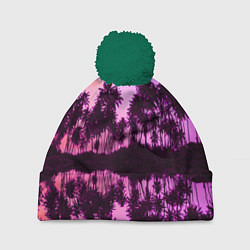 Шапка с помпоном Hawaii dream, цвет: 3D-зеленый