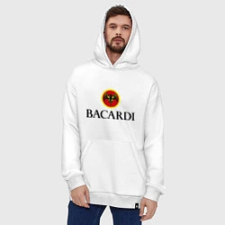 Толстовка-худи оверсайз Bacardi, цвет: белый — фото 2