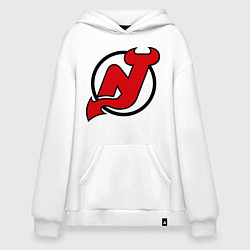 Толстовка-худи оверсайз New Jersey Devils, цвет: белый