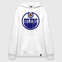 Толстовка-худи оверсайз Edmonton Oilers, цвет: белый
