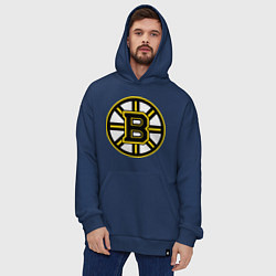 Толстовка-худи оверсайз Boston Bruins, цвет: тёмно-синий — фото 2