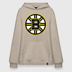Толстовка-худи оверсайз Boston Bruins, цвет: миндальный