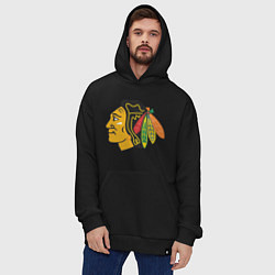 Толстовка-худи оверсайз Chicago Blackhawks: Kane, цвет: черный — фото 2