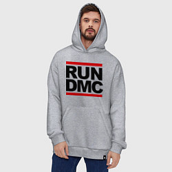 Толстовка-худи оверсайз Run DMC, цвет: меланж — фото 2