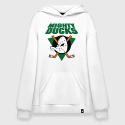 Толстовка-худи оверсайз Anaheim Mighty Ducks, цвет: белый