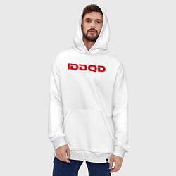 Толстовка-худи оверсайз IDDQD Doom, цвет: белый — фото 2