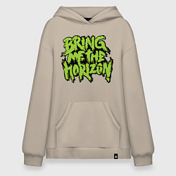 Толстовка-худи оверсайз Bring me the horizon, цвет: миндальный