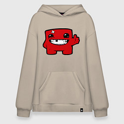 Толстовка-худи оверсайз Super Meat Boy, цвет: миндальный