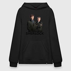 Толстовка-худи оверсайз Sherlock, цвет: черный