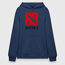 Толстовка-худи оверсайз Dota 2: Logo, цвет: тёмно-синий