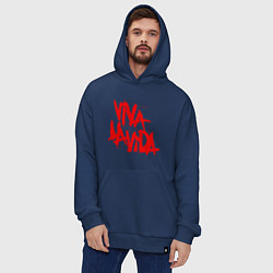 Толстовка-худи оверсайз Viva La Vida, цвет: тёмно-синий — фото 2