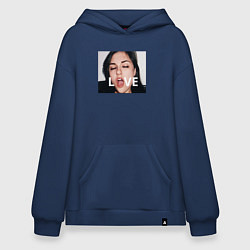 Толстовка-худи оверсайз Sasha Grey LOVE, цвет: тёмно-синий