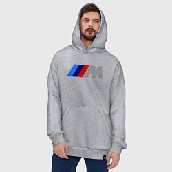 Толстовка-худи оверсайз BMW M, цвет: меланж — фото 2