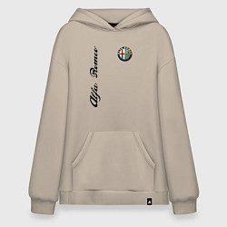 Толстовка-худи оверсайз Alfa Romeo Automobiles S p A, цвет: миндальный