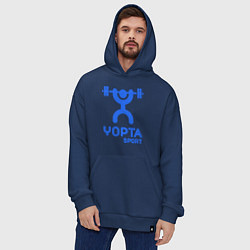 Толстовка-худи оверсайз Yopta Sport, цвет: тёмно-синий — фото 2