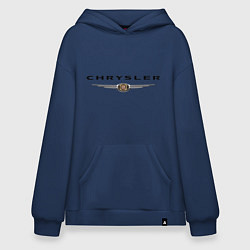 Толстовка-худи оверсайз Chrysler logo, цвет: тёмно-синий