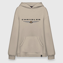 Толстовка-худи оверсайз Chrysler logo, цвет: миндальный