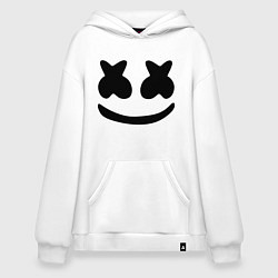 Толстовка-худи оверсайз Marshmello, цвет: белый