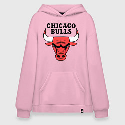 Толстовка-худи оверсайз Chicago Bulls, цвет: светло-розовый