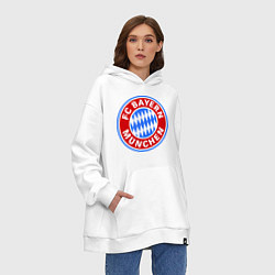 Толстовка-худи оверсайз Bayern Munchen FC, цвет: белый — фото 2