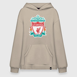 Толстовка-худи оверсайз Liverpool FC, цвет: миндальный