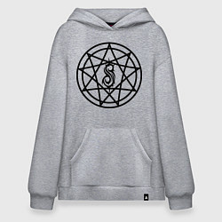 Толстовка-худи оверсайз Slipknot Pentagram, цвет: меланж