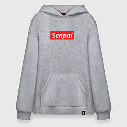 Толстовка-худи оверсайз Senpai Supreme, цвет: меланж