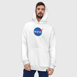 Толстовка-худи оверсайз NASA: Masa, цвет: белый — фото 2