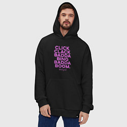 Толстовка-худи оверсайз Click Clack Black Pink, цвет: черный — фото 2
