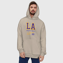Толстовка-худи оверсайз Lebron 23: Los Angeles, цвет: миндальный — фото 2