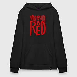 Толстовка-худи оверсайз Manchester is Red, цвет: черный