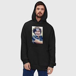 Толстовка-худи оверсайз Keep Calm & Love Harry Styles, цвет: черный — фото 2
