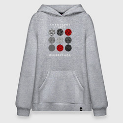 Толстовка-худи оверсайз TOP: Blurryface, цвет: меланж