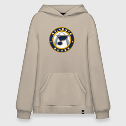 Толстовка-худи оверсайз St Louis Blues, цвет: миндальный