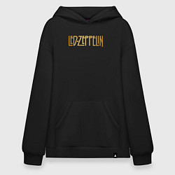 Толстовка-худи оверсайз Led Zeppelin, цвет: черный