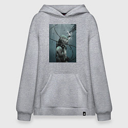 Толстовка-худи оверсайз Death Stranding, цвет: меланж