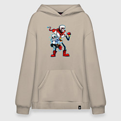 Толстовка-худи оверсайз UNDERTALE, цвет: миндальный